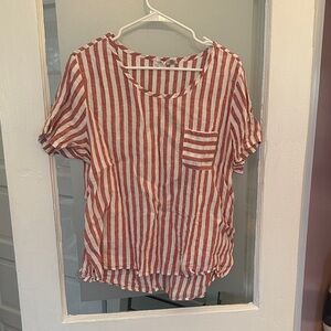 Artisan NY Striped Linen Tee